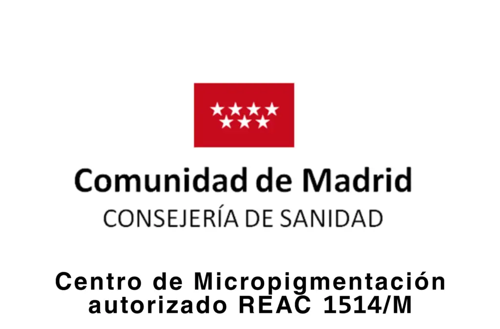Certificación oficial Comunidad de Madrid que acredita a Rocío Martín Micropigmentación y Estética como centro autorizado de micropigmentación REAC 1514/M